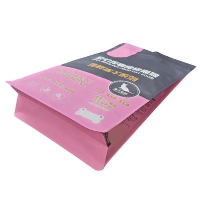 China Manufacturer Flat Bottom Pet Food Bag Pedigree Food Packaging Bags With Zipper for sale