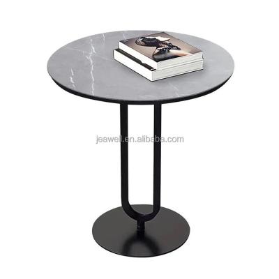 China (Size) Small Console Table 12mm Modern Design Adjustable Round Side Ceramic Marble Use For Living Room Drinking Coffee And Tea for sale