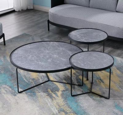 China (Height)Adjustable Stop Solution Modern Design Bedroom Table Living Room Furniture For Luxury Coffee Table Set With Black Coating for sale