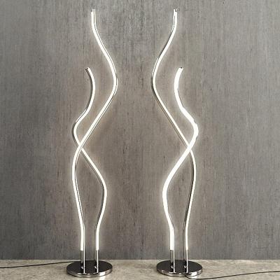 China Simple Modern Minimalist Aluminum Living Room Bedroom LED Floor Lamp Standing Floor Lamp for sale