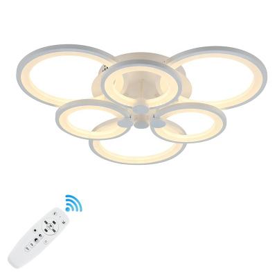 China AC85-265V European Modern Remote Control Circular Led Bedroom Ceiling Lamp Balcony Corridor Porch Light Living Room Ceiling Lamp for sale