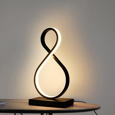 China Wholesale modern simple type modern spiral bedside switch LED light reading decorative lighting lamp table lamp for sale