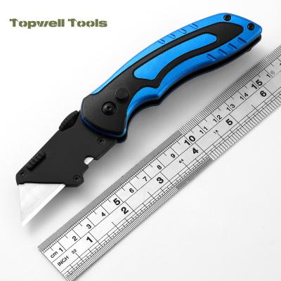 China Hot Selling Quick-change Box Cutting Snap Off Blade Knife Safe Hook Utility Knife Blades For Kids Office School for sale