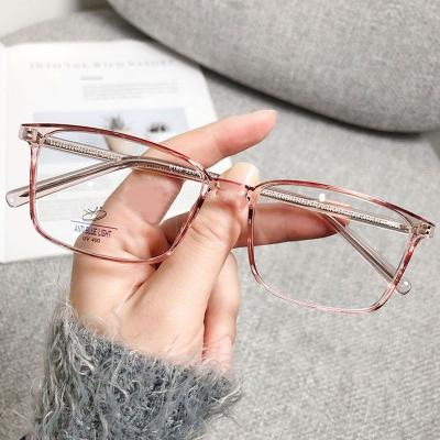 China High quality anti-blue light PC glasses. Women Durable Eye Protection Portable Anti-Blue Light Glasses Ultra Light Frame Computer Goggles Oversized Eyeglasses for sale