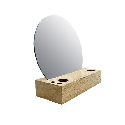 China Simple Multi-use Ocean Made Table Fancy Dressing Table Mirrors Wooden Frame Desk Dressing Table Mirror for sale