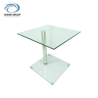 China Hot Price Transparent Tempered Package Type Mailbox New Table Tray Table Cheap Glass Coffee Side Table for sale