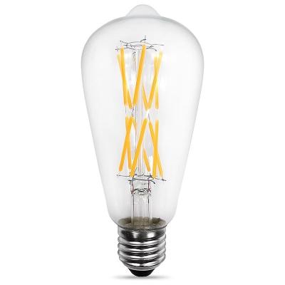 China Warehouse wholesale 4W 6w 8W 10W 12W E27 decorative bulb ST64 filament vintage Edison LED bulb 110v 110v for sale