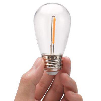 China Warehouse Edison warm white bulb lights led filament bulb S14 1w 2W for outdoor string lights for sale