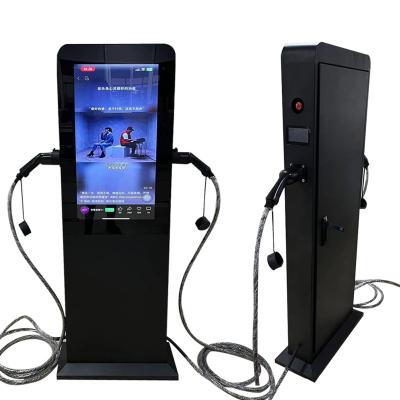 China For 2023 commercial electric car 22kw 44kw ac type2 cable ev charging station commercial ev charger ac for sale