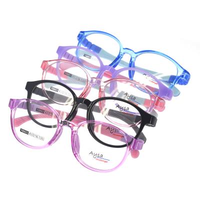 China New trendy TR90 baby fashion frame with silicon temple optical frame soft and lightweight eyeglass ready to ship for sale