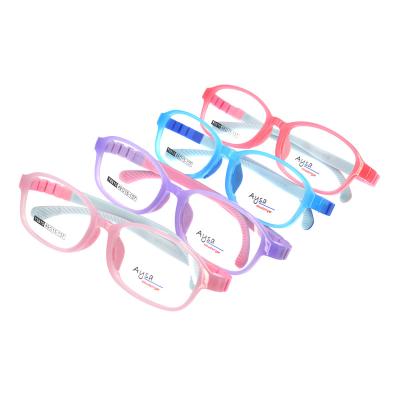 China Fashionable New Soft Silicone TR90 Removable Children's Sports Glasses Optical Eyeglasses Baby Kids Glasses for sale