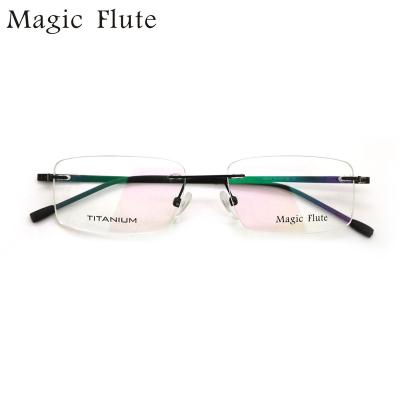 China Eyewear Fashionable Classic Retro Metal Frame Eyeglasses Men Or Women Glass Rimless Optical Frames In Ready Goods for sale