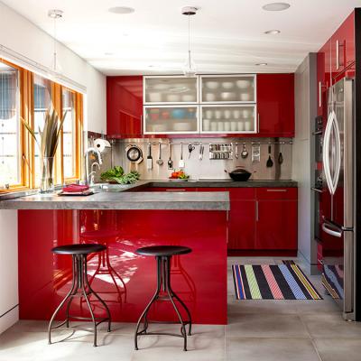 China Environmental friendly lacquer modern high gloss red metal desgin furniture cabinets profile finishing aluminum sideboard for sale for sale