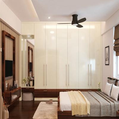 China (Others)Adjustable classic home hotel bed room girls mirrored door wardrobes modern bedroom set design white wood wardrobe with dressing mirror for sale