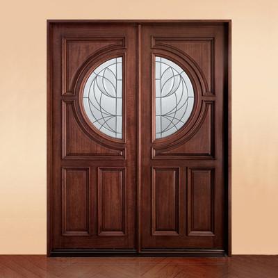 China Sound Insulation China Foshan Factory Modern Classic Style Solid Wooden Main Doors For Sale for sale