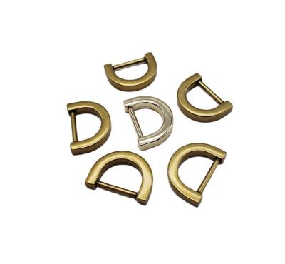 China Customized Wholesale Metal D Ring Hook D Rings Antique Brass Ring Purse Hardware For Handbag for sale