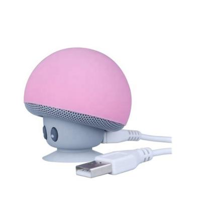 China Best wireless market! ! ! Factory Made Blue-tooth Wireless Mini Speaker Mushroom Cartoon Portable Outdoor Speaker With Sucker for sale