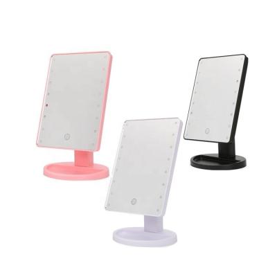 China 2019 Goods Wireless Spot LED Table Makeup Mirror Soft Blue Tooth Light Wireless Speaker With Touch Screen for sale