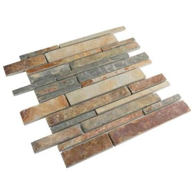 China Rustic Amazon sells exterior stone wall tiles, rusty slate mosaic tiles and decorative cultural tiles for sale