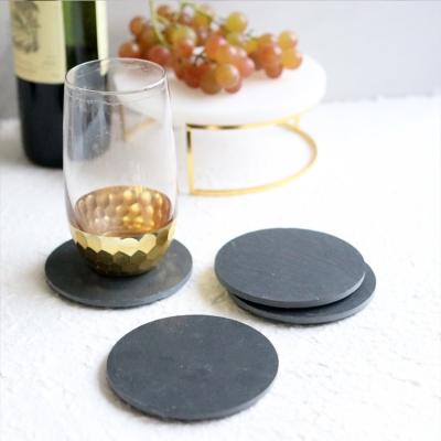 China Wholesaler Black SLATE Minimalist High Quality Cheese Place Mat Bread Dessert Dish for sale