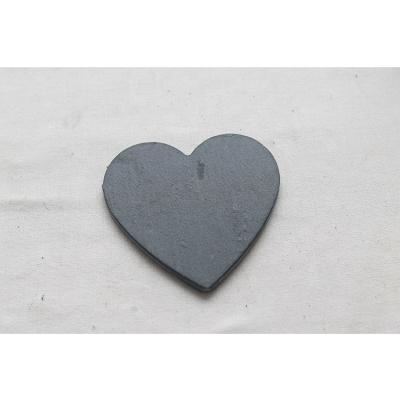 China Low Price Minimalist Promotion Manufacturers New Product Food Dish Black Heart Shaped SLATE Coaster for sale