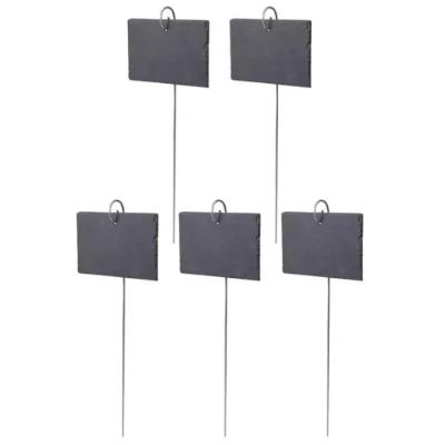 China Simple Slate Rectangular Label Iron Plant Display Gardening Hanging Sign, Used For Potted Plants In Flower Beds for sale