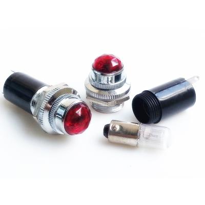 China 1PC Tube Amplifier Tube Amp Radio Dial Indication Lamp Red Light With 6.3V 0.15A Bulb BAYONET PIN for sale