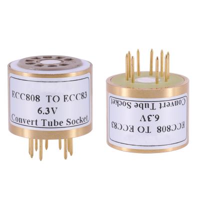 China 1PC ECC808 TO 12AX7 12AU7 ECC81 6.3V ECC808 to ECC83 ECC82 DIY Audio Amplifier Plug Vacuum Tube Adapter ECC808 TO 12AX7 6.3V for sale