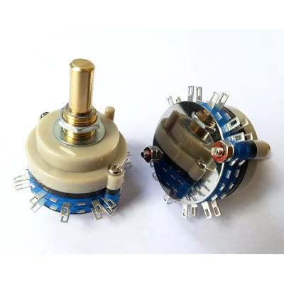 China AC Plug 1PC 2pole 4step ROTARY SWITCH Attenuator Pot Potentiometer Volume Control for sale