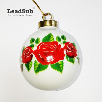 China Christamas Home Decoration Lower Price Homemade Christmas Ornaments, Christmas Ornament, Sublimation Ceramic Christmas Ball for sale