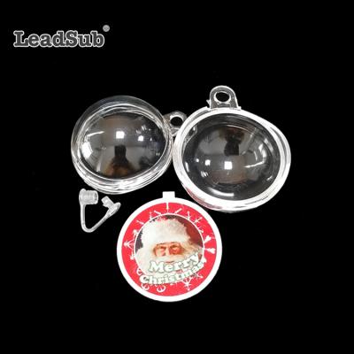 China Sublimation Printing High Quality Custom Sublimation Clear Christmas Hanging Ball for sale