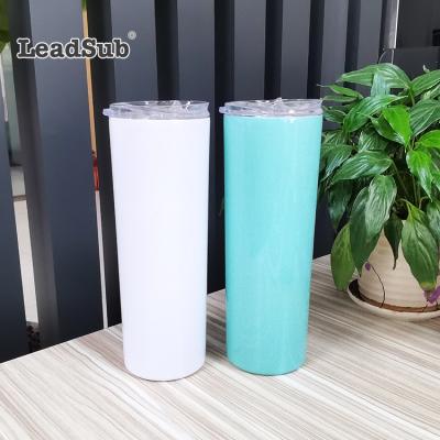 China Sustainable Lean White Straight 20oz Sublimation Masks Stainless Steel Tumblers With Metal Straws for sale