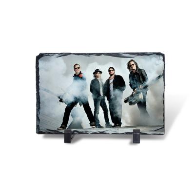 China Europe Custom Design Rectangular Sublimation Photo Rock Slate Frame 20*30cm for sale