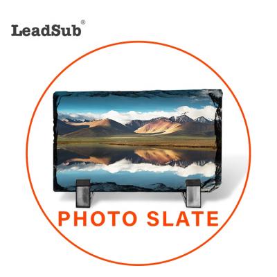 China High Quality Blank Europe Sublimation Photo Slate Frame Rock Photo Slate Gifts For DIY Design Printing for sale