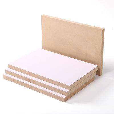 China Furniture Wholesale 18mm Colored Faced Plywood White Melamine Faced MDF For Furniture for sale