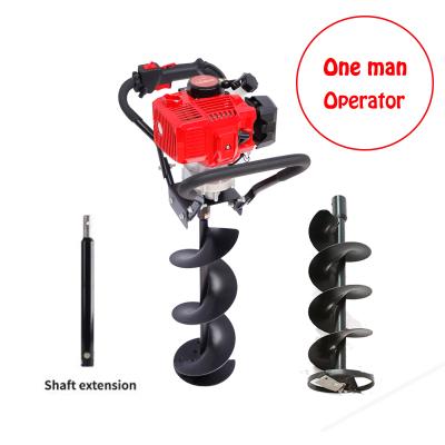 China One Man Operator Gasoline Earth Auger Professional Post Hole Digger Machines Earth Auger Hand Held for Agriculture for sale