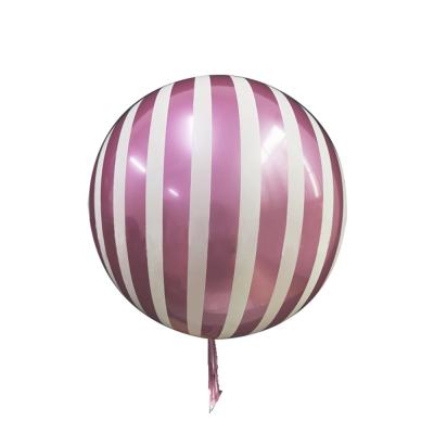 China Wholesale 2022 Latex 18 Inch Striped Bobo Ball Balloons For Wedding Party Festive Decoration for sale