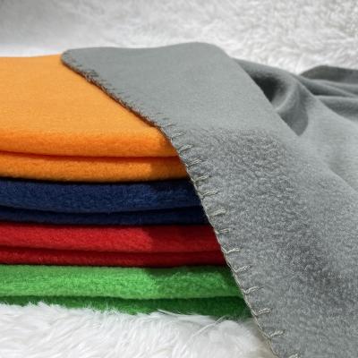 China Plain customize 100%polyester anti-pill fleece fabric / fleece with double brushed fabric cover for sale