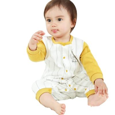 China Breathable Casual Soft Long Sleeve Infant Babies And Boys One Piece Jumpsuit Baby Romper Pajamas for sale