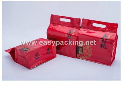 China Qual side sealed flat bottom pouches with zipper for tea packaging for sale