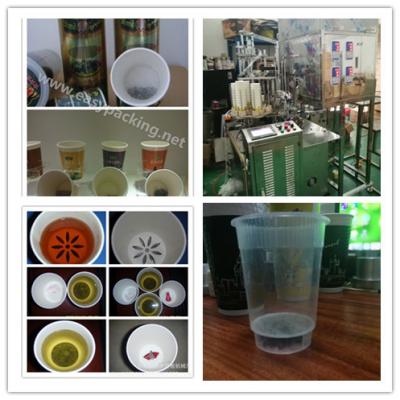 China Tea cup filling and sealing machine .Easy and fashion drink for sale