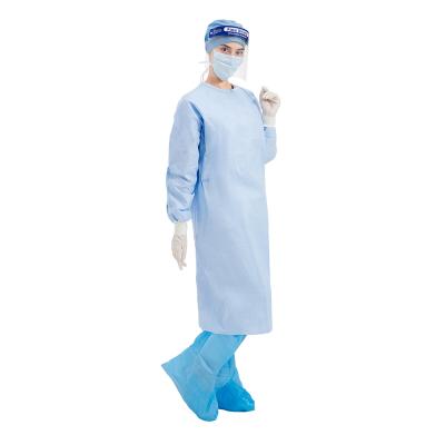 China Water proof pp nonwoven sms fabric reusable hospital aami surgical gown surgical operating gown for sale