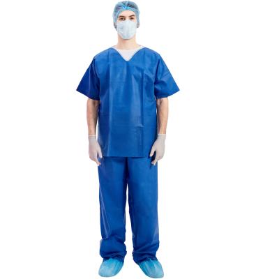 China Hospital Scrub Suit Set Manufacturer Disposable Nonwoven Mens Uniform Scrub Suit Designs for sale