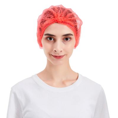 China OEM Eco - Friendly Nonwoven Disposable Dust Band Cap Round Head Cover / Hair Net Crowd Caps for sale