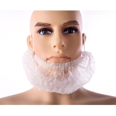 China Fleece in Stock Disposable Nonwoven Beard Covers for Men's Beard Net for sale