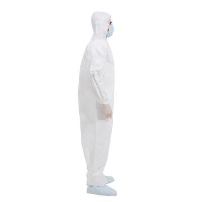 China Water Proof In Stock PPE Suites Disposable Chemical Microporous Protective Suit Coverall for sale