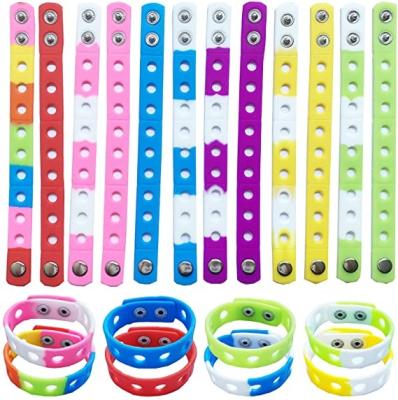 China CLASSIC Silicone Wristbands Charm Rubber Cute Kids Silicone Wristband Multicolor Elastic Bracelet For Boys Girls Birthday for sale