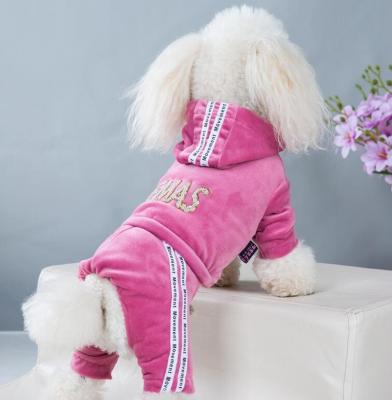 China 2021 Sustainable Puppy Hoodie Pet Clothes Custom Plain Velvet Coat Dog Clothes for sale