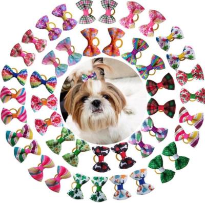 China Viable Wholesale Pet Grooming Hair Bows Dog Accessories Dog Grooming Bows for sale