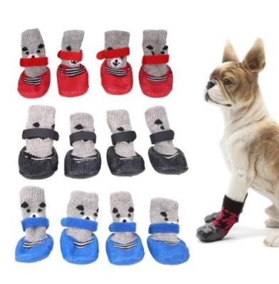 China Fashion Sustainable Wholesale Cat Socks Anti Slip Waterproof Dog Socks Shoes for sale